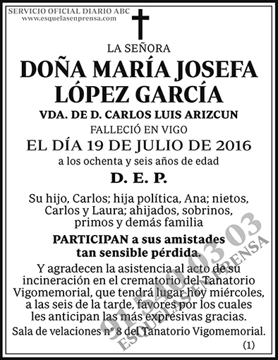 María Josefa López García
